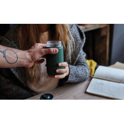 Tasse de voyage publicitaire en verre 340ML Black+Blum