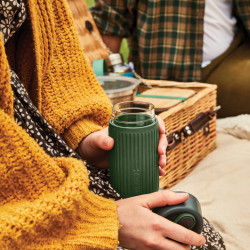 Tasse de voyage publicitaire en verre 340ML Black+Blum