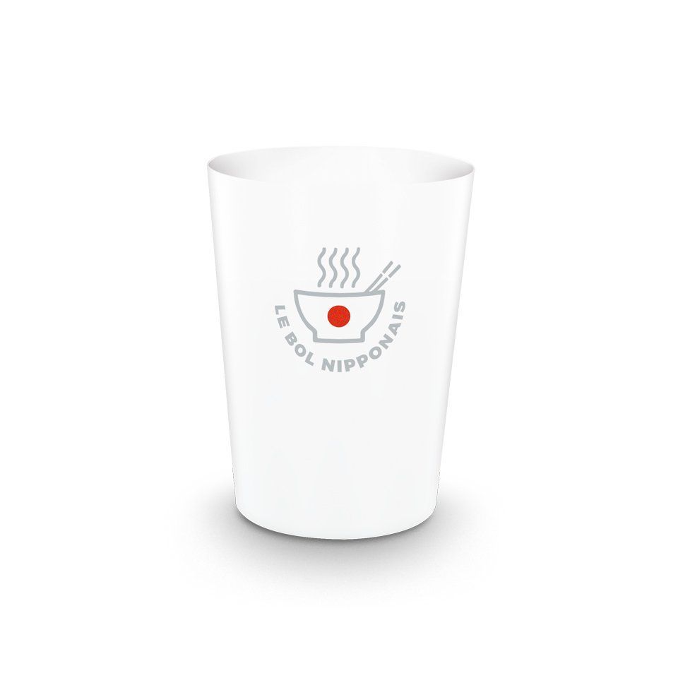 Gobelet en plastique personnalisé fabriqué en France réutilisable 220 ml