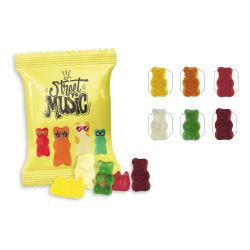 Bonbons publicitaires personnalisés fabriqués en Europe oursons sans sucre