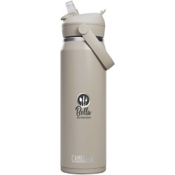 Bouteille publicitaire d’eau en acier inoxydable de 750 ml avec paille à clapet Camelbak® Thrive Flip VSS