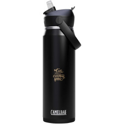 Bouteille publicitaire d’eau en acier inoxydable de 750 ml avec paille à clapet Camelbak® Thrive Flip VSS
