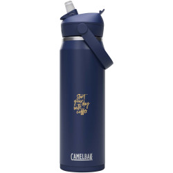 Bouteille publicitaire d’eau en acier inoxydable de 750 ml avec paille à clapet Camelbak® Thrive Flip VSS