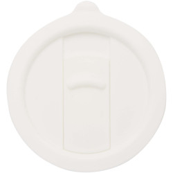 Mug publicitaire Carter en céramique de 450 ml avec couvercle en plastique