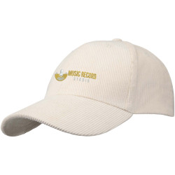 Casquette publicitaire 6 panneaux Hutton en velours côtelé recyclé