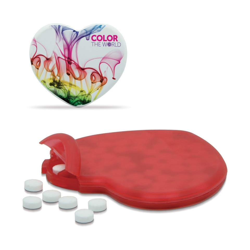 Distributeur publicitaire de bonbons coeur