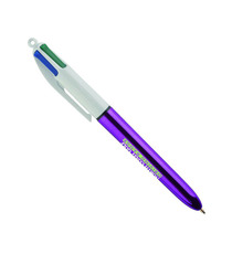 Stylo Bille Publicitaire BIC® 4 Couleurs Shine - CADOETIK