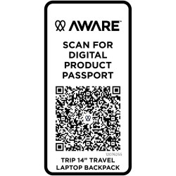 Sac publicitaire à dos de voyage pour ordinateur portable Trip 14” Aware™ de 9 L en matériaux recyclés