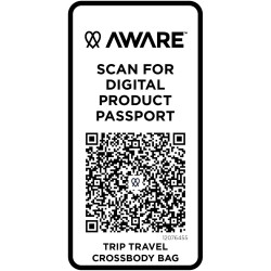 Sac publicitaire bandoulière de voyage Trip Aware™ de 1 L en matériaux recyclés