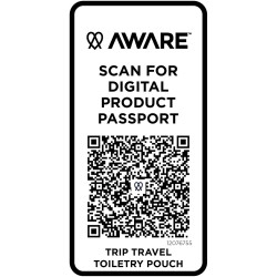 Trousse publicitaire de toilette de voyage Trip Aware™ de 2 L en matériaux recyclés