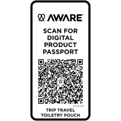 Trousse publicitaire de toilette de voyage Trip Aware™ de 2 L en matériaux recyclés