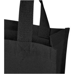 Mini sac shopping publicitaire Odessa à soufflet en coton recyclé de 9 L et 220 g/m² certifié GRS