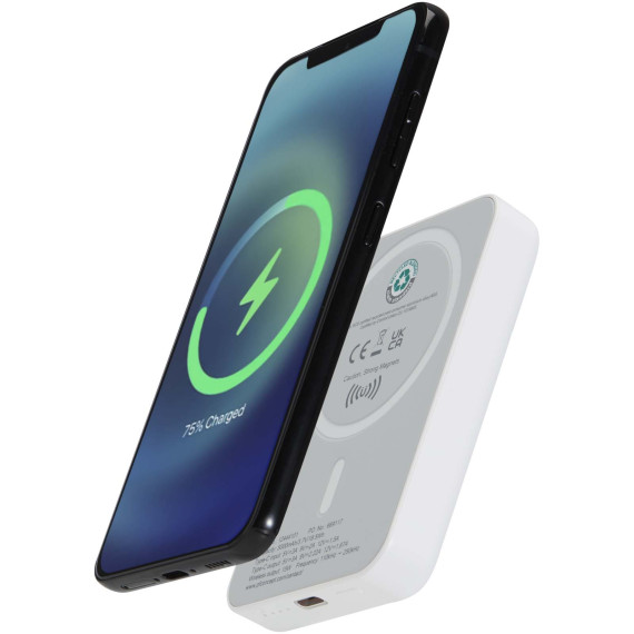 Batterie publicitaire de secours Acrab magnétique sans fil de 5 000 mAh et 15 W avec PD de 20 W recyclée