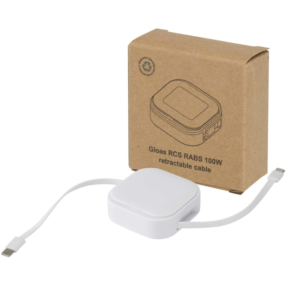 Câble publicitaire rétractable 5 1 Gloas matériaux recyclés pour synchronisation de données et charge rapide