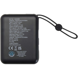 Batterie publicitaire externe Acrux de 10 000 mAh et 35 W pour tablette avec câble Type-C intégré recyclé