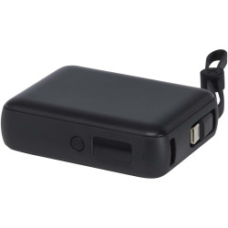 Batterie publicitaire externe Acrux de 10 000 mAh et 35 W pour tablette avec câble Type-C intégré recyclé