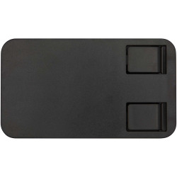 Support publicitaire de téléphone Alhena pliable en plastique recyclé avec support de bureau en métal