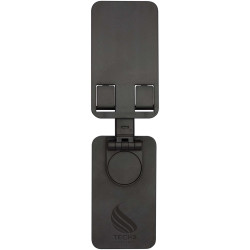 Support publicitaire de téléphone Alhena pliable en plastique recyclé avec support de bureau en métal