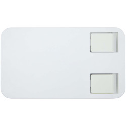 Support publicitaire de téléphone Alhena pliable en plastique recyclé avec support de bureau en métal