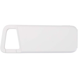 Batterie publicitaire externe Alkes de 5 000 mAh et 12 W en plastique recyclé résistante à l’eau avec mousqueton