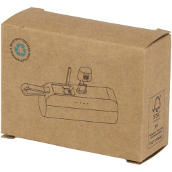 Batterie publicitaire de secours Alnair Type-C de5 000 mAh et 10 W en plastique recyclé avec support de retournementé