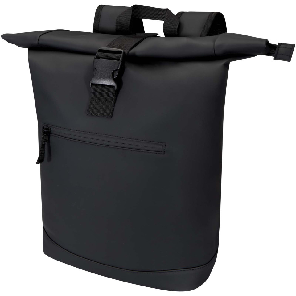 Sac publicitaire à dos Roll Top Resi Plus de 18 L et 15" en matériaux recyclés certifiés GRS