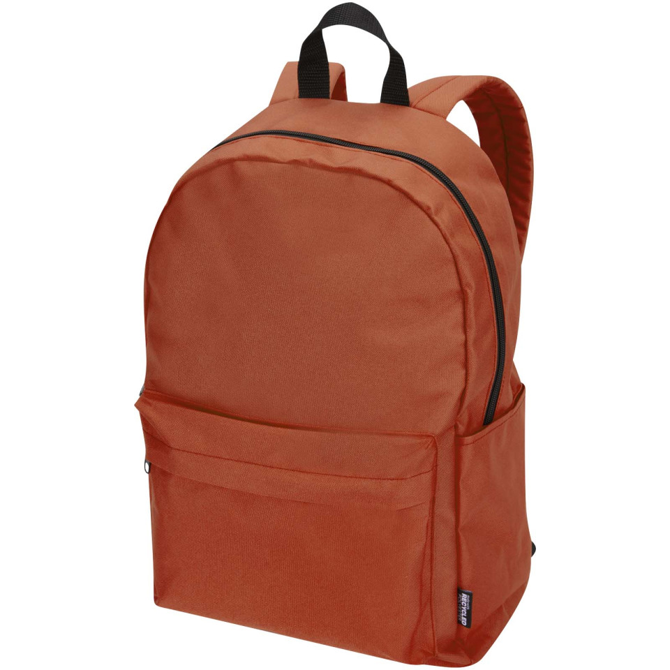 Sac publicitaire à dos pour ordinateur portable Byron de 16 L et 14" en matériaux recyclés certifiés GRS
