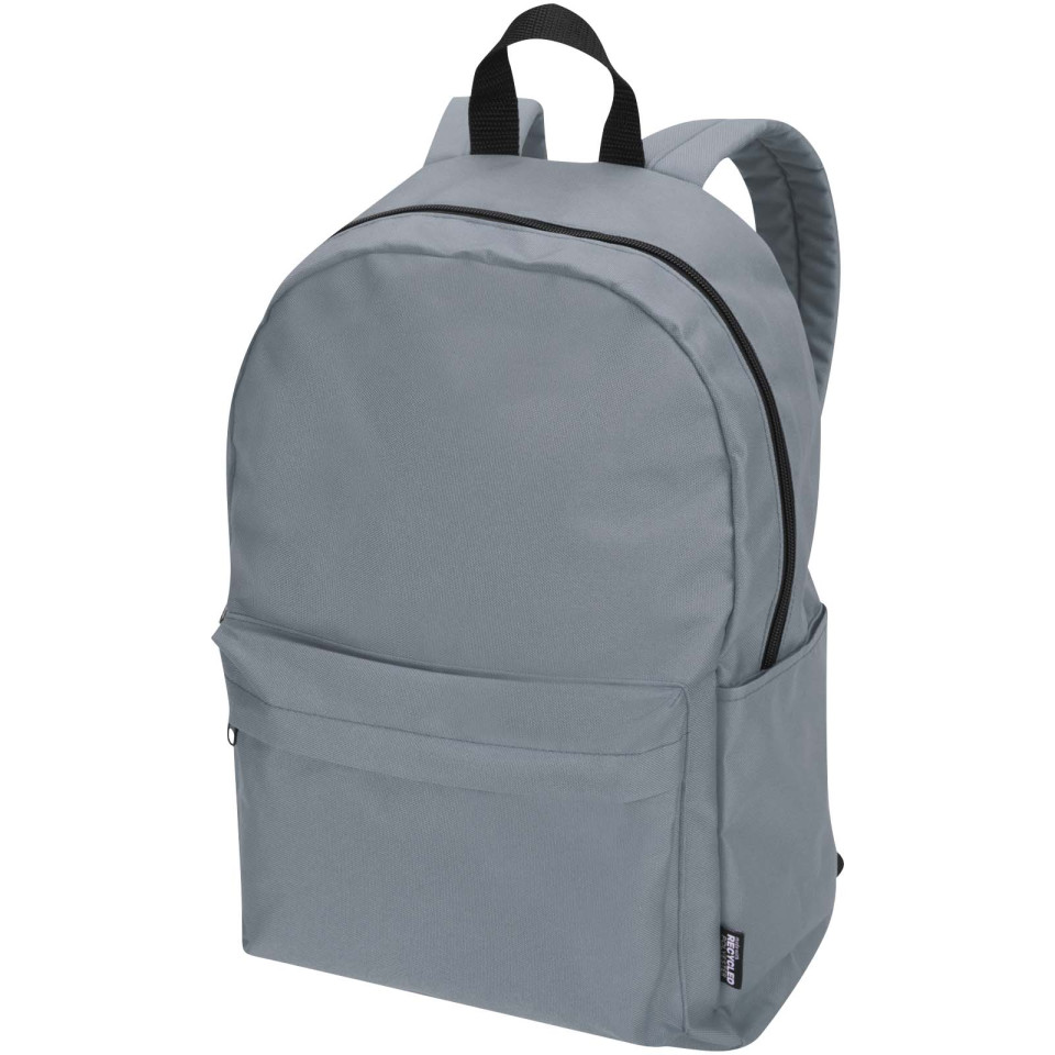 Sac publicitaire à dos pour ordinateur portable Byron de 16 L et 14" en matériaux recyclés certifiés GRS