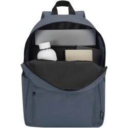 Sac publicitaire à dos pour ordinateur portable Byron de 16 L et 14" en matériaux recyclés certifiés GRS