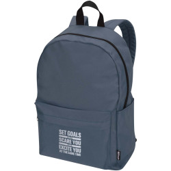 Sac publicitaire à dos pour ordinateur portable Byron de 16 L et 14" en matériaux recyclés certifiés GRS