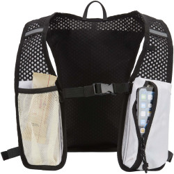 Gilet publicitaire de course Nomad de 5 L en matériaux recyclés certifiés GRS avec système d’hydratation