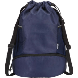 Sac publicitaire de sport Nomad à cordon en matériaux recyclés certifiés GRS avec compartiment inférieur de 18 L