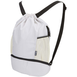 Sac publicitaire de sport Nomad à cordon en matériaux recyclés certifiés GRS avec compartiment inférieur de 18 L