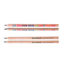 Crayon publicitaire triangulaire en bois