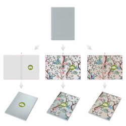 Cahier publicitaire A5 Novella Austen à couverture souple métallisée de 100 feuilles