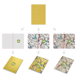 Cahier publicitaire A5 Novella Austen à couverture souple métallisée de 100 feuilles