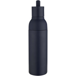 Bouteille publicitaire d’eau Illuminate de 650 ml en acier inoxydable recyclé à double paroi RCS avec couvercle 3 pièces