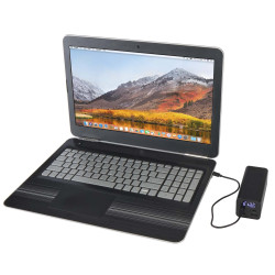 Batterie publicitaire de secours Acamar de 20 000 mAh et 70 W en aluminium recyclé pour ordinateur portable