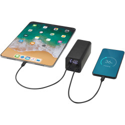 Batterie publicitaire de secours Acamar de 20 000 mAh et 70 W en aluminium recyclé pour ordinateur portable