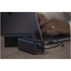 Batterie publicitaire de secours Acamar de 20 000 mAh et 70 W en aluminium recyclé pour ordinateur portable