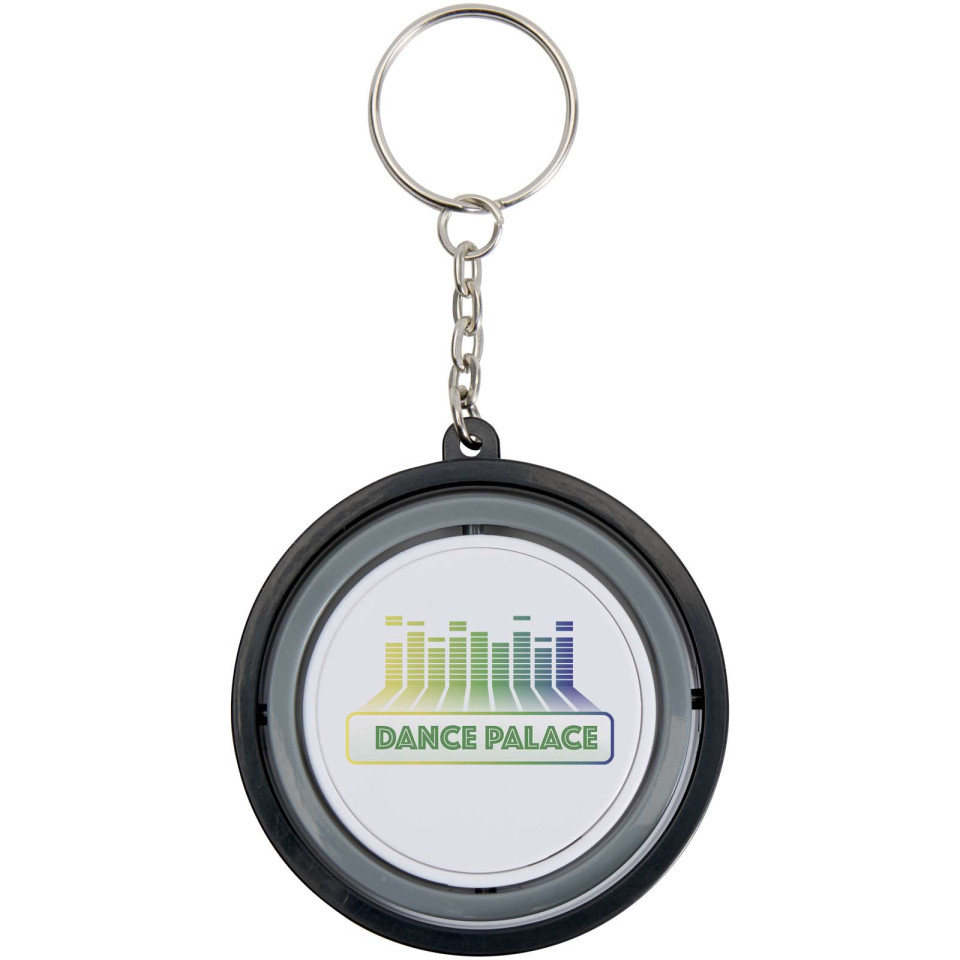 Porte-clés publicitaire fidget gyroscope en plastique recyclé Spinx