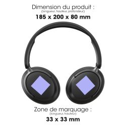 Casque publicitaire sans fil bluetooth Heru