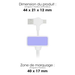 Câble publicitaire de chargement 4 en 1 magnétique 100W Dao