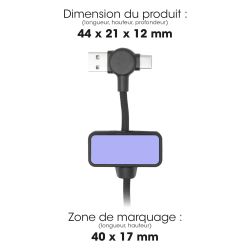 Câble publicitaire de chargement 4 en 1 magnétique 100W Dao