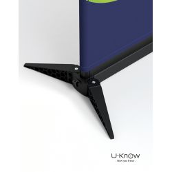 stand noir photocall personnalisé 300x230 cm 