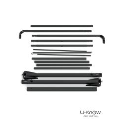 stand noir photocall personnalisé 300x230 cm 