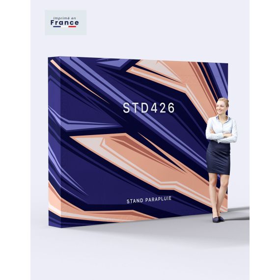 Stand parapluie velcro personnalisé 300x230 cm