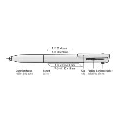 Stylo bille 4 couleurs UMA personnalisé
