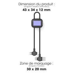 Câble personnalisé 18 cm Charge Ultra-Rapide 60W Aka Akashi