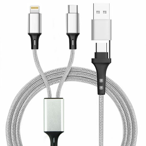 Câble publicitaire 4 en 1 recyclé 20W Akashi